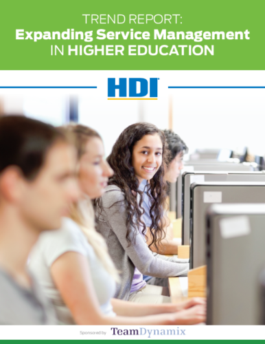 HDI eBook Trend Report - Expanding Service Management in Higher Ed - Page 1
