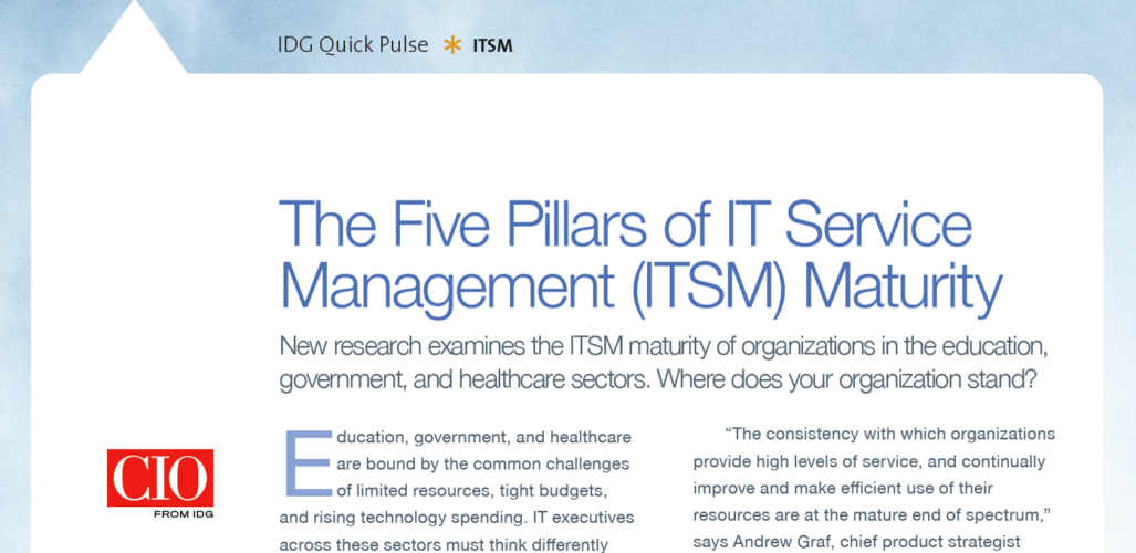 The Five Pillars of IT Service Management (ITSM) Maturity