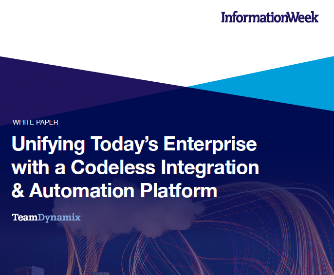Unifying Today’s Enterprise with a Codeless Integration & Automation Platform