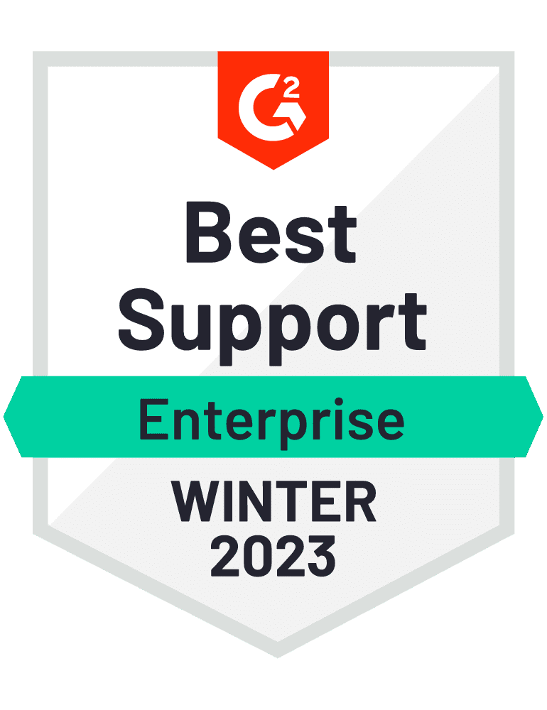 G2 Badge - ITSM Best Support - Enterprise