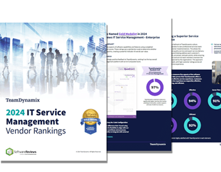ITSM Reviews Vendor Rankings for IT Service Management Platform