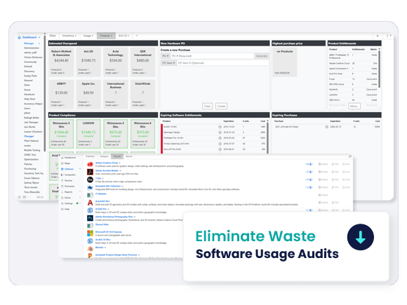 ITSM - Software Asset Management track usage and audit for compliance