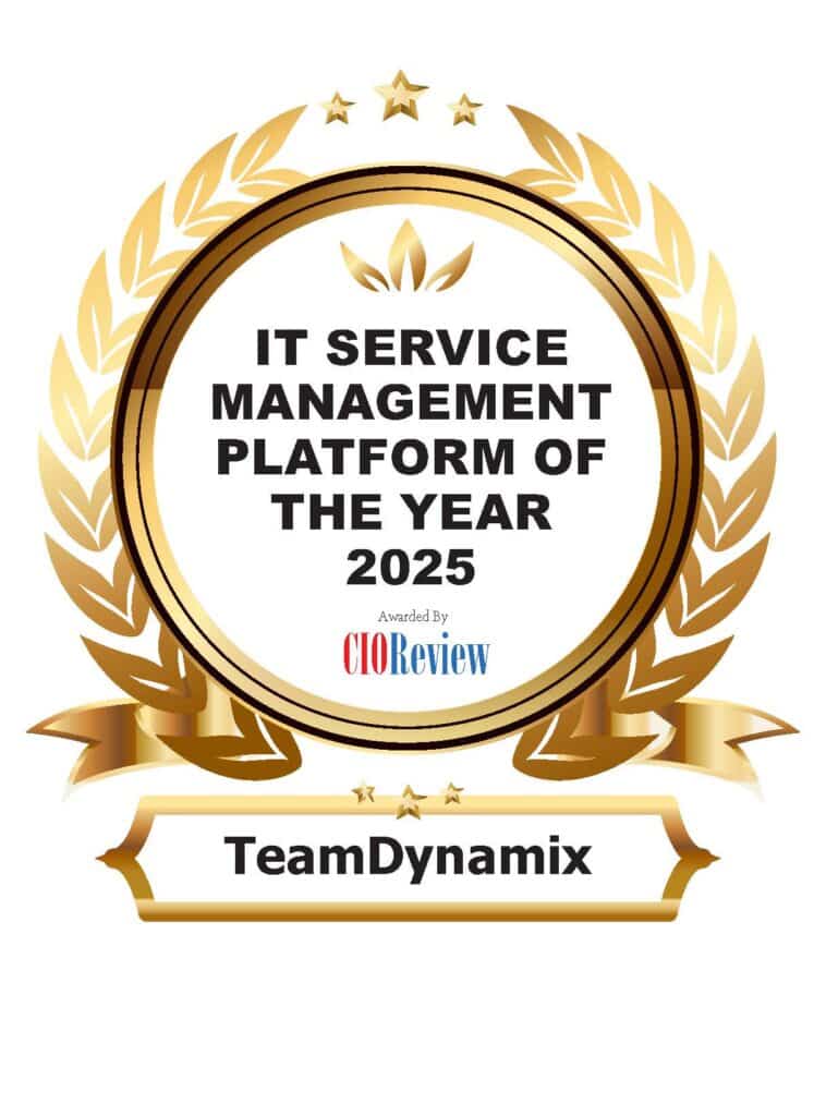TeamDynamix ITSM Platform of the Year Award